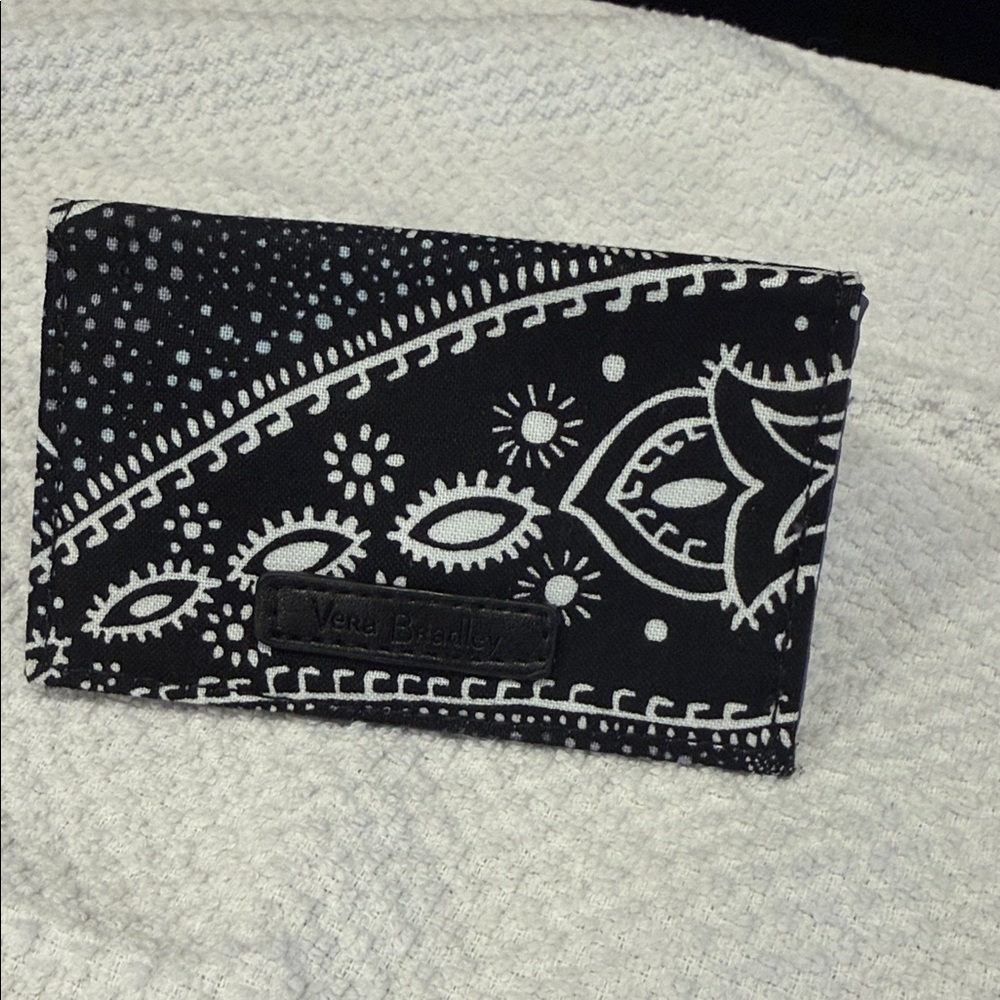 Vera Bradley Black and White Paisley Wallet